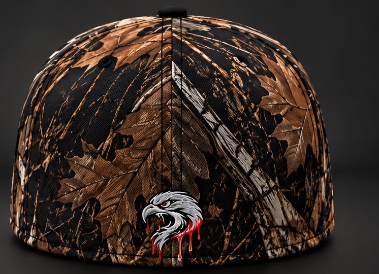 Camo Hawk Fitted — Back view