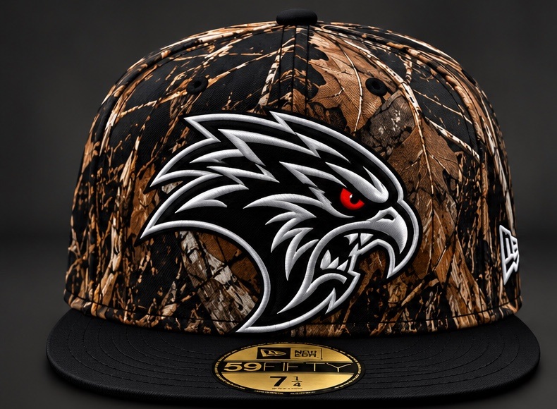 Camo Hawk Fitted — Front view